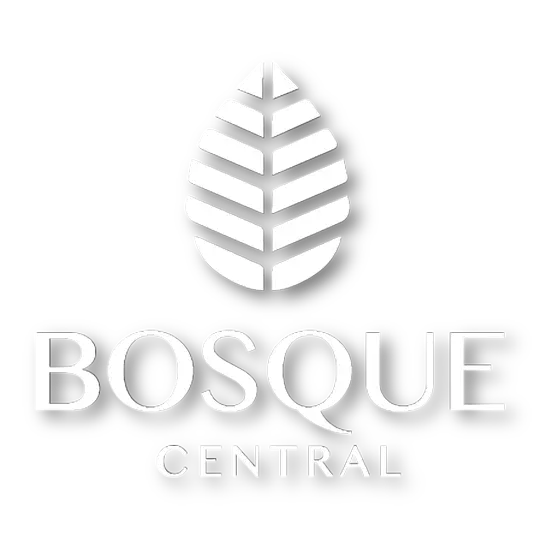 Logo Bosque Central en Blanco